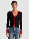 Alice And Olivia Nealie Cardigan In Black