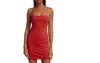 Alice And Olivia Nelle Spaghetti Strap Bodycon Mini Dress In Bright Poppy In Pink