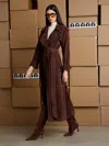 Alice And Olivia Nevada Suede Maxi Trench Coat In Brown