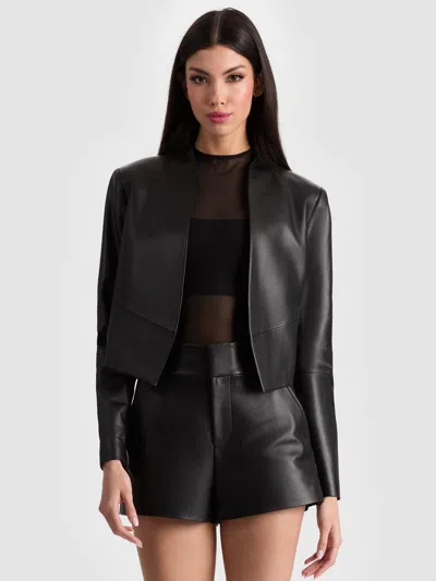 ALICE AND OLIVIA NEW HARVEY LEATHER JACKET