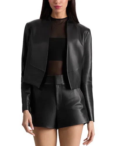 ALICE AND OLIVIA ALICE AND OLIVIA NEW HARVEY LEATHER OPEN FRONT JACKET