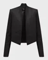 Alice And Olivia New Harvey Suede Open-front Jacket In Black