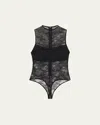 Alice And Olivia Nichol Lace Bodysuit