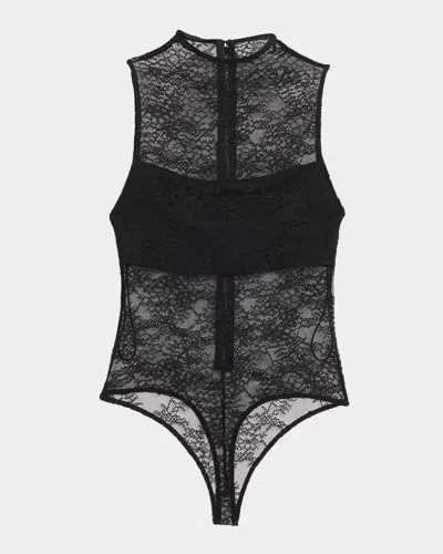 Alice And Olivia Nichol Lace Bodysuit