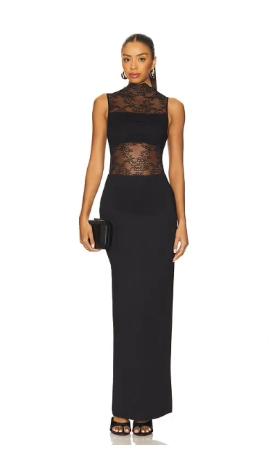 Alice And Olivia Nichol Maxi Dress With Bandeau In Black