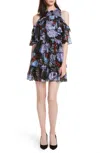 Alice And Olivia Nichola Cold Shoulder Party Dress In Multi In Multi