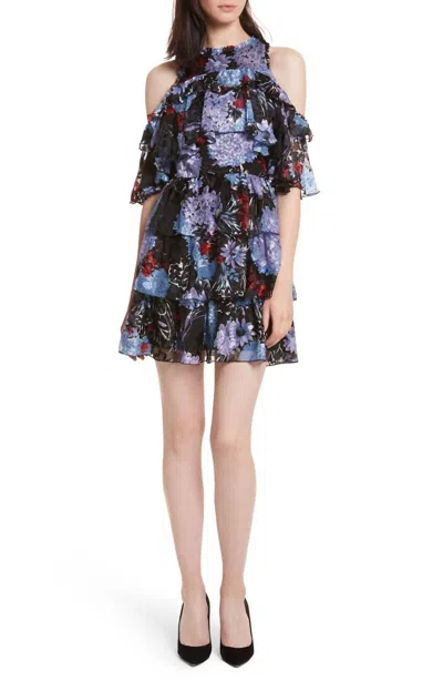 Alice And Olivia Nichola Cold Shoulder Party Dress In Multi