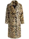 Alice And Olivia Nicholas Oversized Faux Fur Coat In Brown