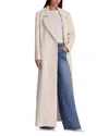 Alice And Olivia Nicholas Embellished Tweed Maxi Coat In White