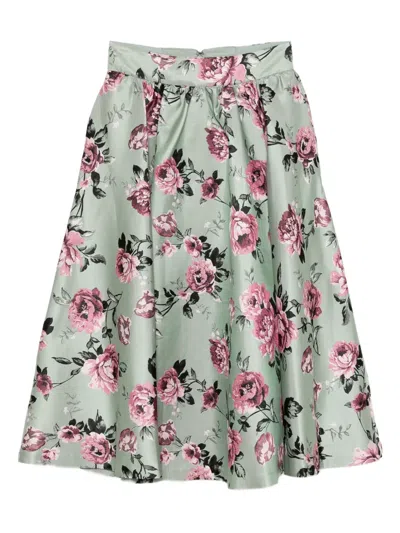 Alice And Olivia Nilda Skirt In Green