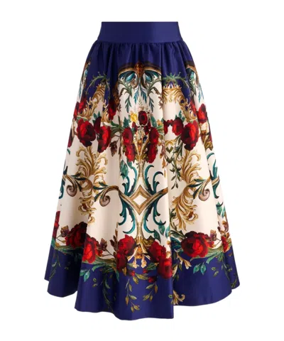 Alice And Olivia Nilda Voluminous Skirt In Multi