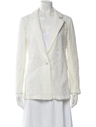 Pre-owned Alice And Olivia Nylon Blazer W/ Tags In White
