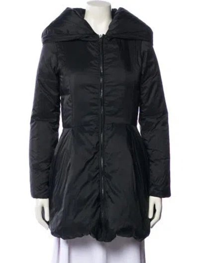 Pre-owned Alice And Olivia Nylon Down Coat In Black