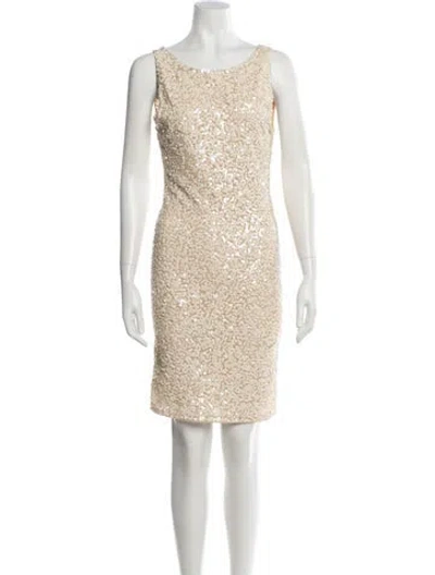 Pre-owned Alice And Olivia Nylon Knee-length Dress In Neutral