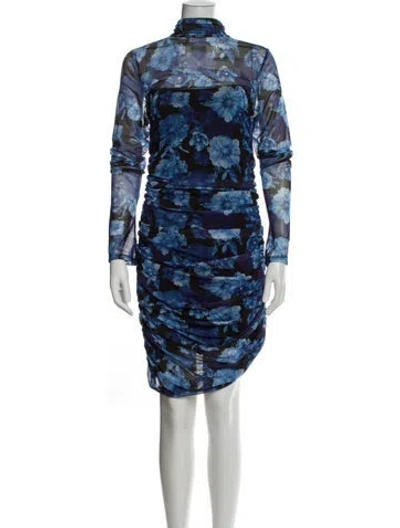 Pre-owned Alice And Olivia Nylon Midi Length Dress In Blue