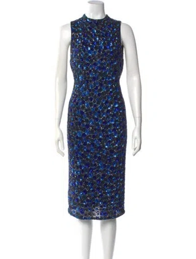 Pre-owned Alice And Olivia Nylon Midi Length Dress In Blue