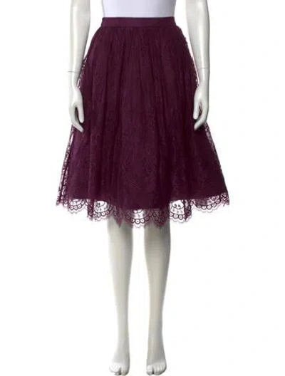 Pre-owned Alice And Olivia Nylon Midi Length Skirt In Purple