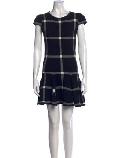 Pre-owned Alice And Olivia Nylon Mini Dress In Black