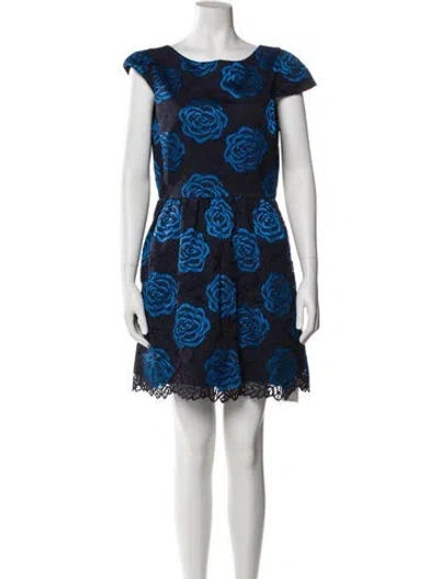 Pre-owned Alice And Olivia Nylon Mini Dress In Blue