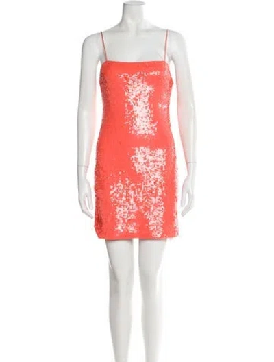 Pre-owned Alice And Olivia Nylon Mini Dress In Orange