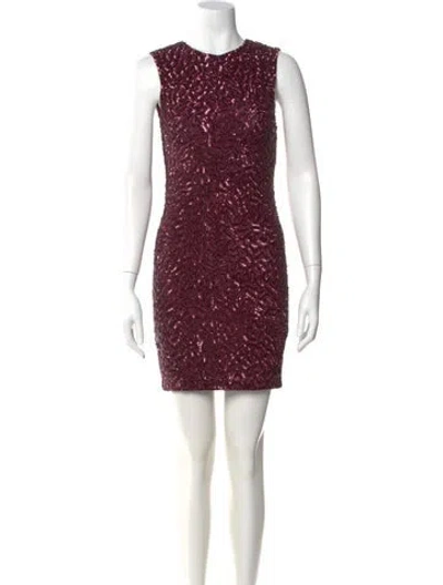Pre-owned Alice And Olivia Nylon Mini Dress In Purple