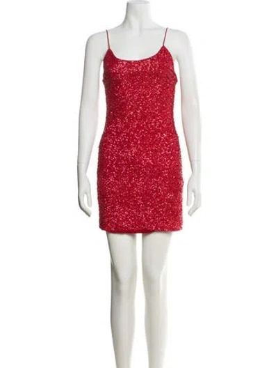 Pre-owned Alice And Olivia Nylon Mini Dress W/ Tags In Red