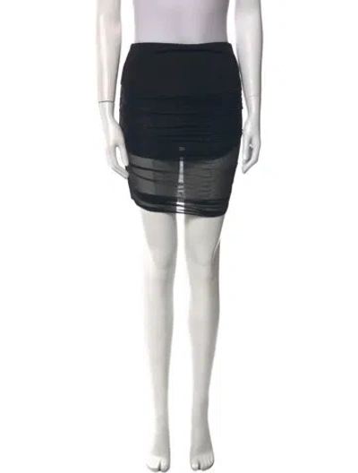 Pre-owned Alice And Olivia Nylon Mini Skirt In Black