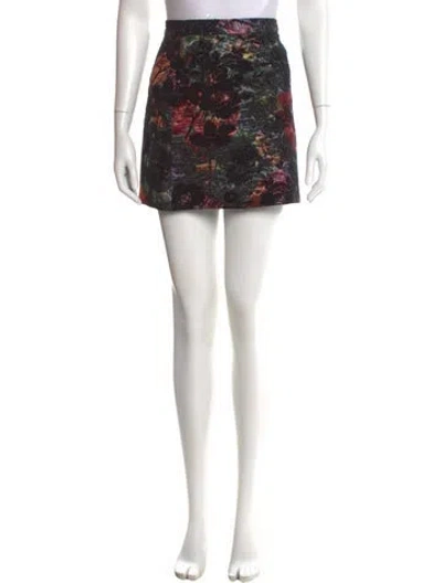 Pre-owned Alice And Olivia Nylon Mini Skirt In Multi