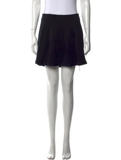 Pre-owned Alice And Olivia Nylon Mini Skirt W/ Tags In Black