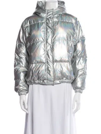 Pre-owned Alice And Olivia Nylon Printed Down Jacket