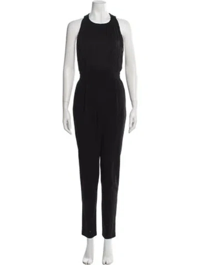 Pre-owned Alice And Olivia Nylon Scoop Neck Jumpsuit In Gray