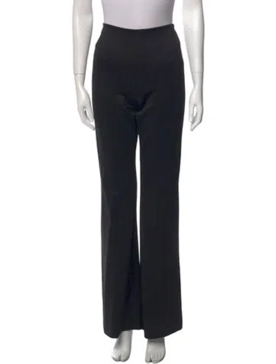 Pre-owned Alice And Olivia Nylon Straight Leg Pants In Black