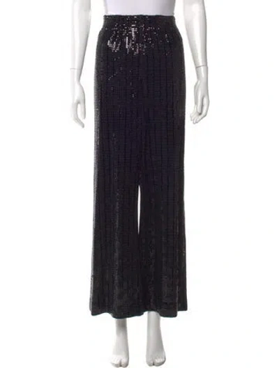 Pre-owned Alice And Olivia Nylon Wide Leg Pants In Black