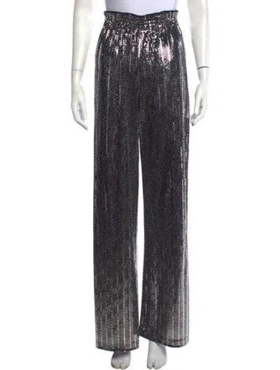 Pre-owned Alice And Olivia Nylon Wide Leg Pants In Black
