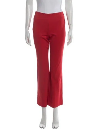 Pre-owned Alice And Olivia Nylon Wide Leg Pants In Red