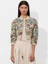 Alice And Olivia Odie Embellished Bomber In Neutral