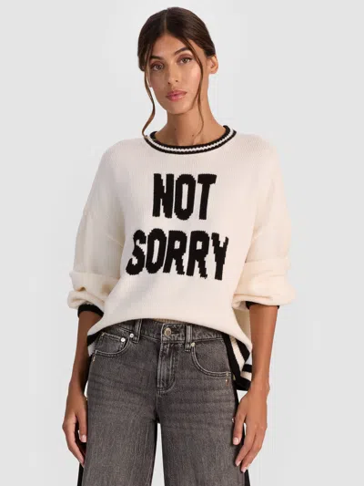 Alice And Olivia Ogden Not Sorry Pullover In Multi