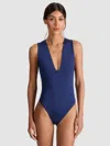 Alice And Olivia Olea Bodysuit In Purple