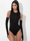 Alice And Olivia Olea Sculpting Bodysuit In Black