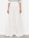 Alice And Olivia Olivia Linen Pant In Off White