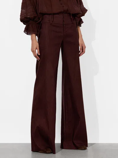 Alice And Olivia Olivia Pant In Brown