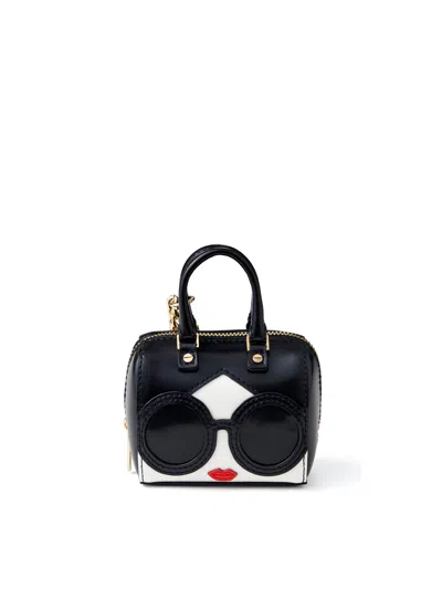 Alice And Olivia Olivia Staceface Leather Key Charm