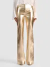 Alice And Olivia Olivia Vegan Bootcut Pant In Gold