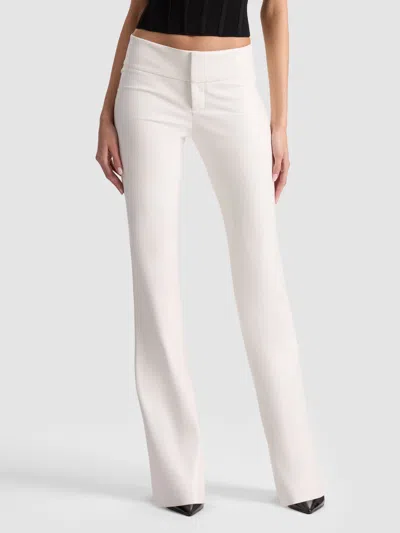 Alice And Olivia Olivia Vegan Bootcut Pant In White