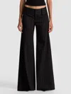 Alice And Olivia Olivia Pinstriped Trousers In Black