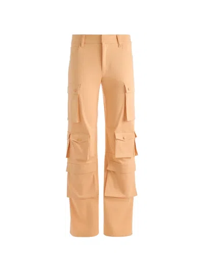 Alice And Olivia Olympia Cargo-pockets Trousers In Orange