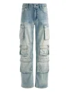 Alice And Olivia Olympia Cargo Jean In Blue