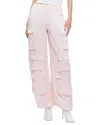 Alice And Olivia Olympia Mid Rise Baggy Cargo Pants In Pink