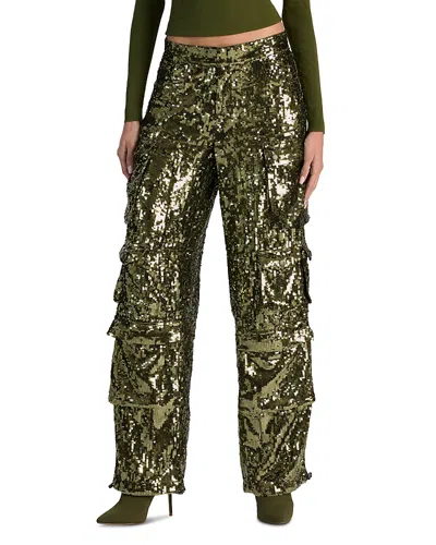 ALICE AND OLIVIA ALICE AND OLIVIA OLYMPIA MR SEQUIN BAGGY CARGO PANTS