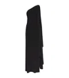 Alice And Olivia Alice + Olivia Anja Draped One-shoulder Maxi Dress In Black